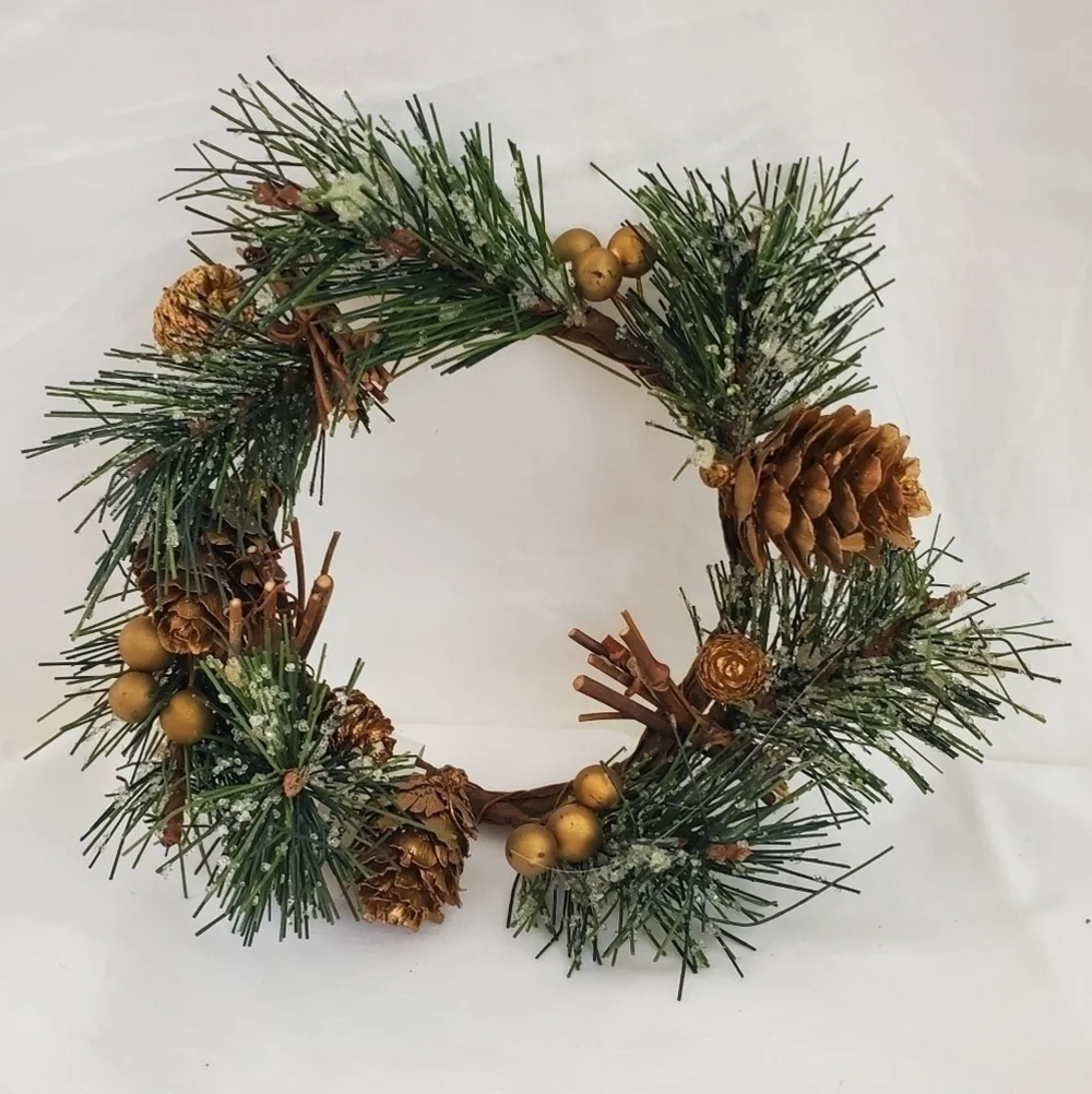 Set Of 2 Vintage Pier 1 Holiday Forest Candle Rings